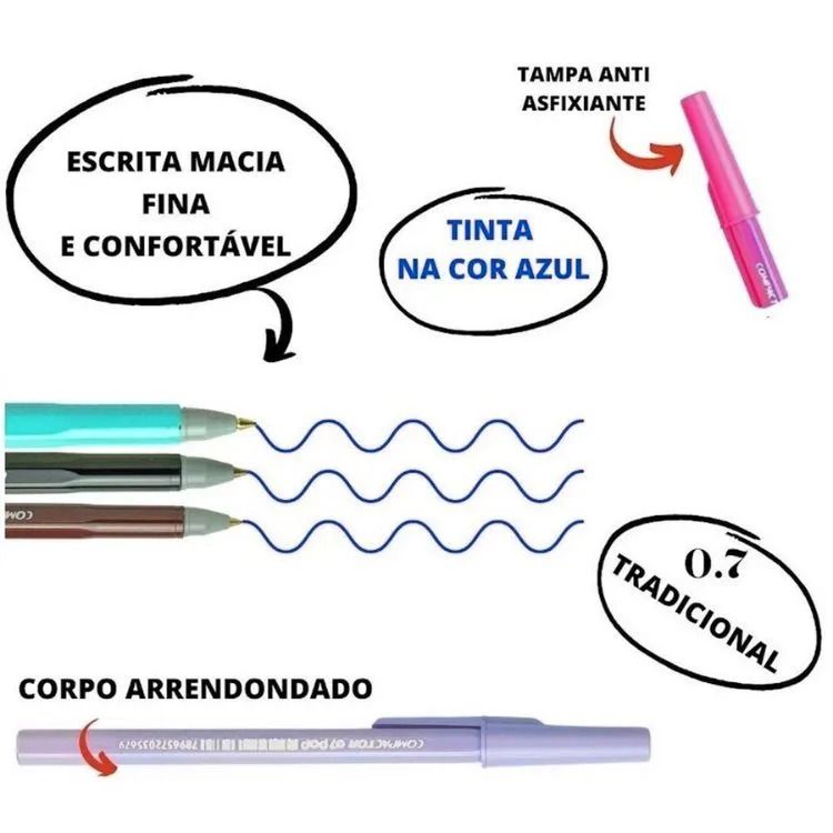 CANETA ESFEROGRAFICA COMPACTOR POP